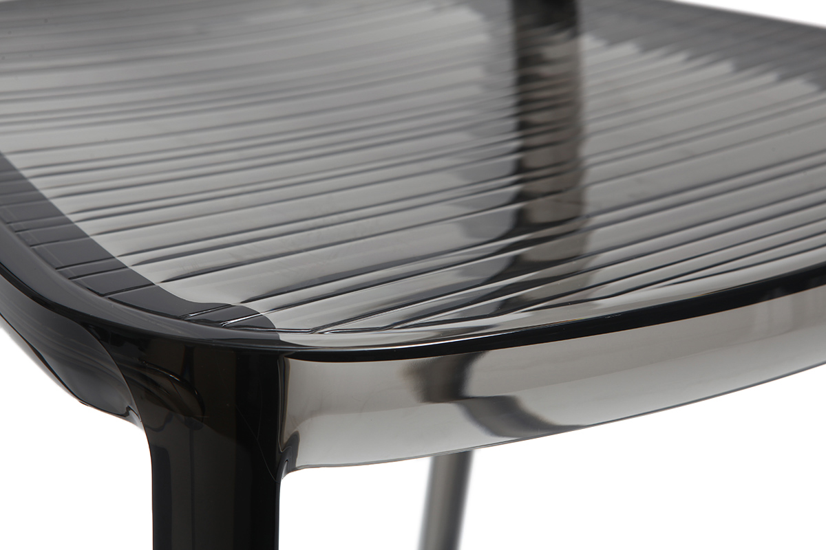 Sillas modernas transparentes ahumado lote de 2 PARADISE