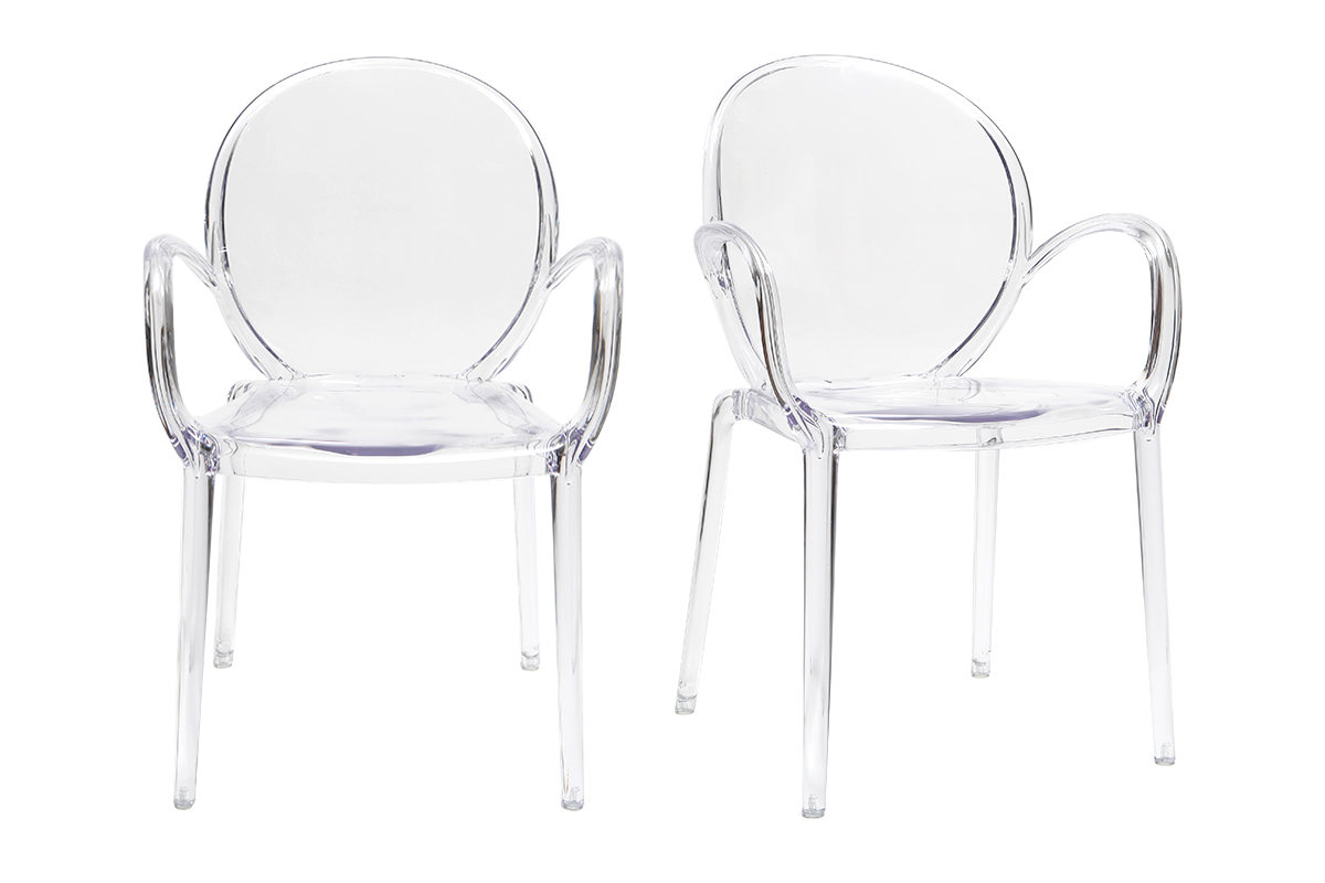 Sillas modernas transparentes lote de 2 CRISTAL