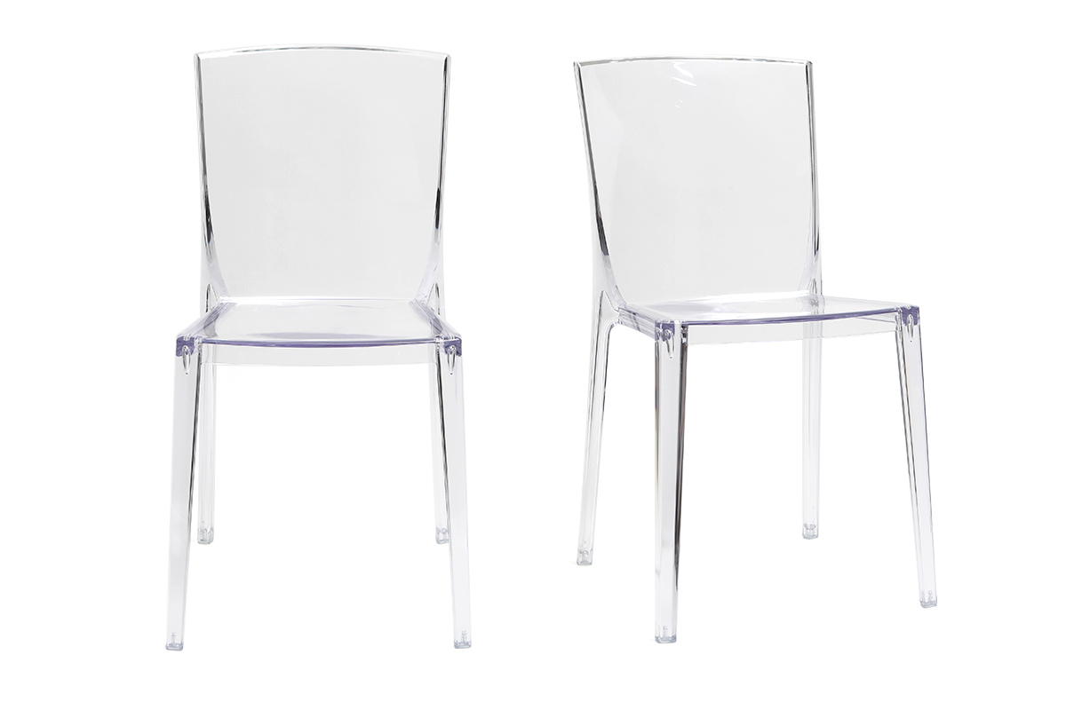 Sillas modernas transparentes lote de 2 ISLAND