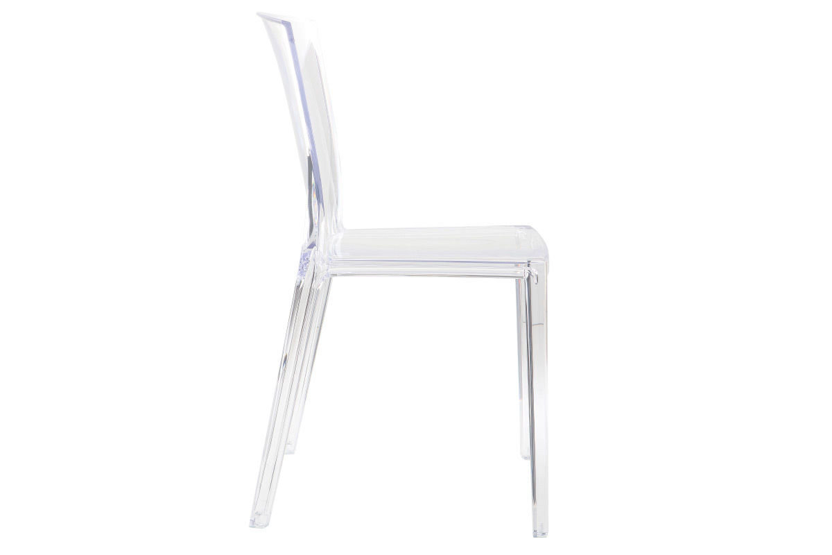 Sillas modernas transparentes lote de 2 ISLAND