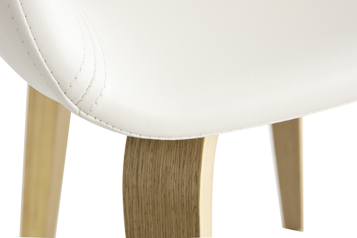 Sillas n�rdicas blanco y madera (lote de 2) SLAM