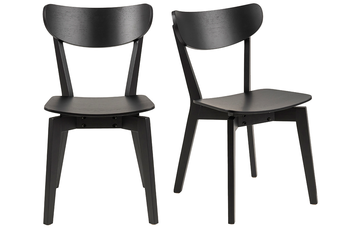 Sillas nrdicas madera negra (lote de 2) BAKI