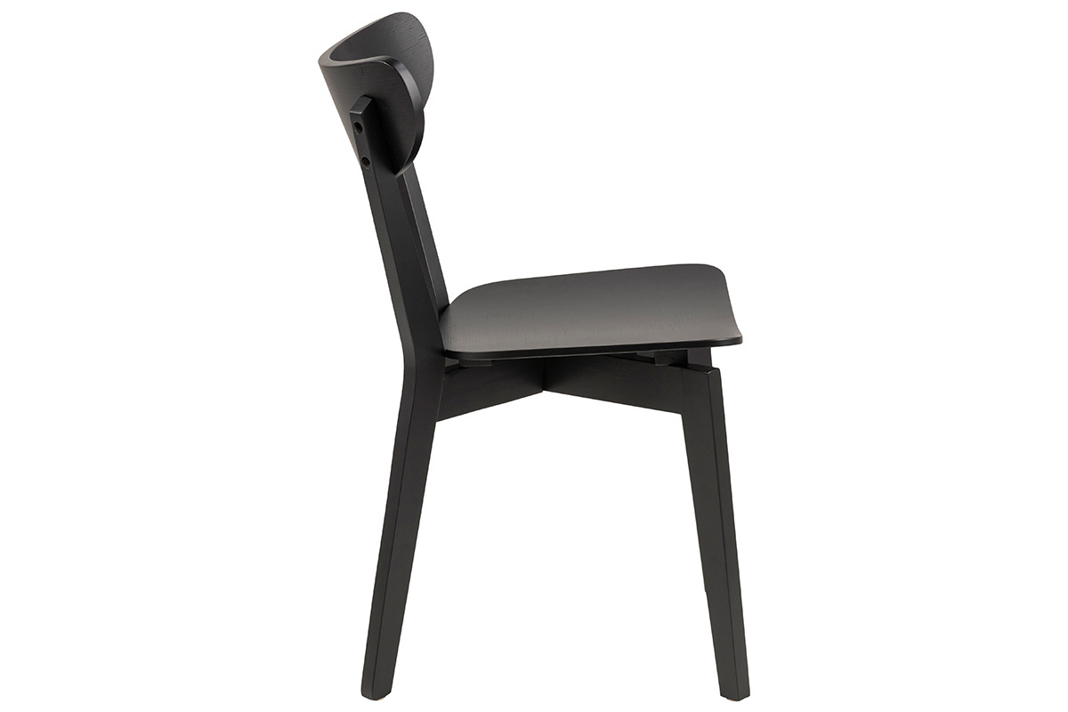 Sillas nrdicas madera negra (lote de 2) BAKI