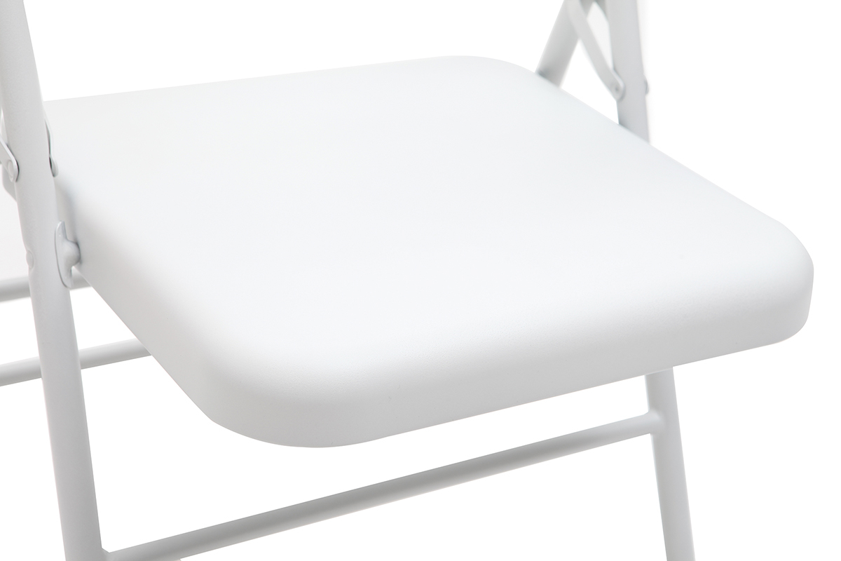Sillas plegables blancas (lote de 2) ALI