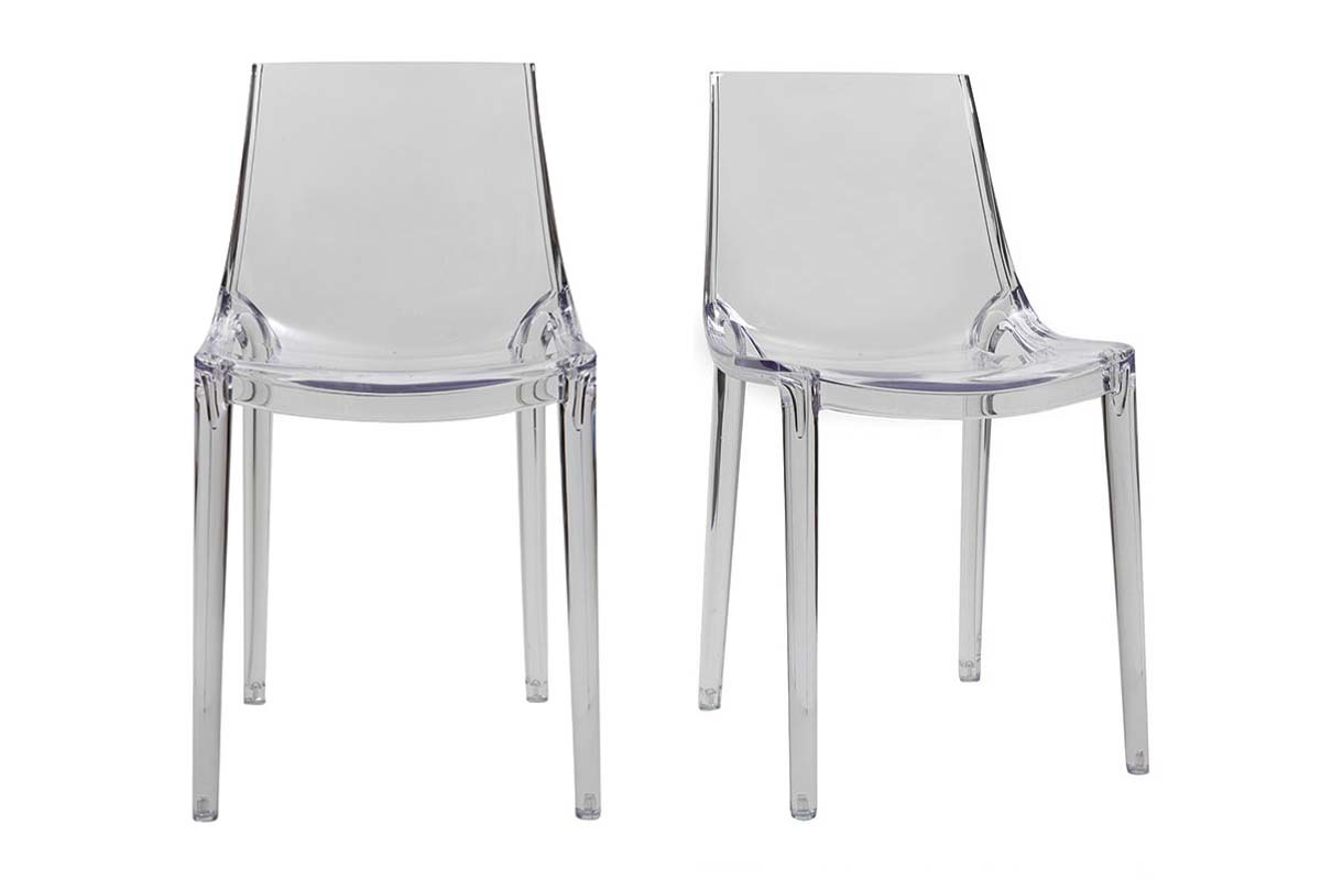 Sillas transparentes diseo lote de 2 YZEL