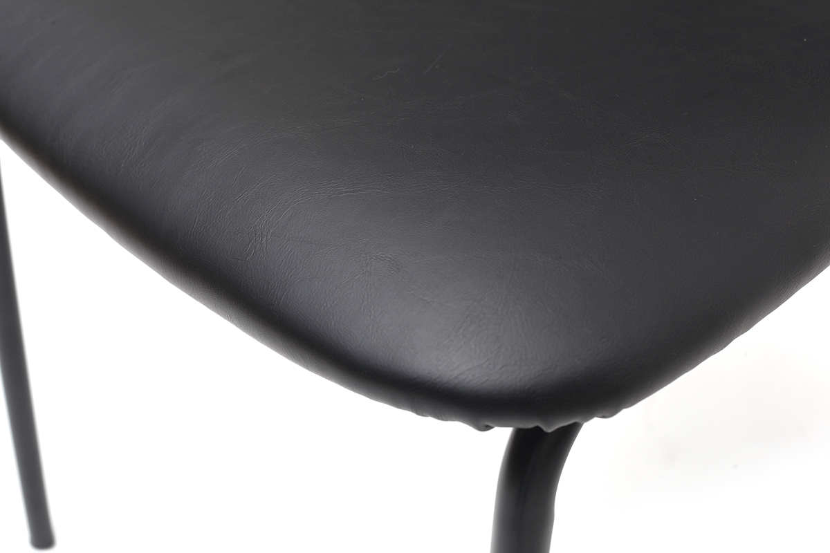 sillas vintage negras con patas en metal (lote de 2) LAB