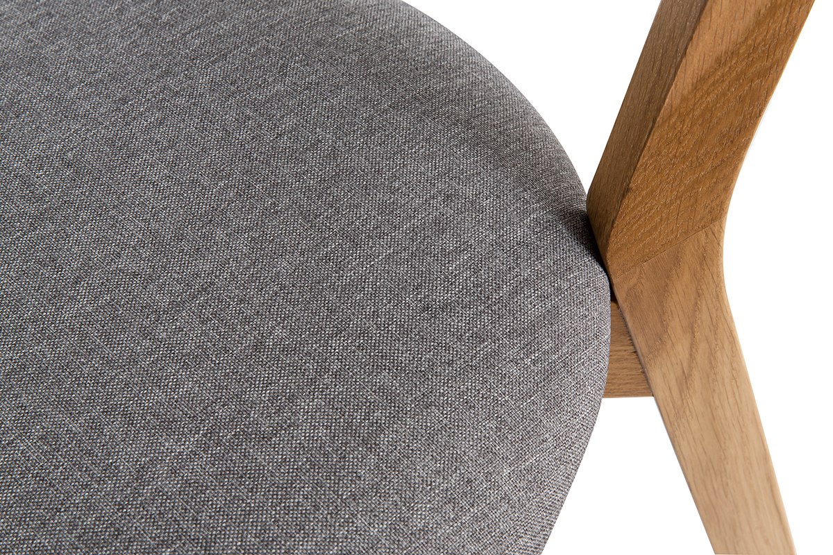 Sillas vintage roble y asiento gris (lote de 2) DOVE