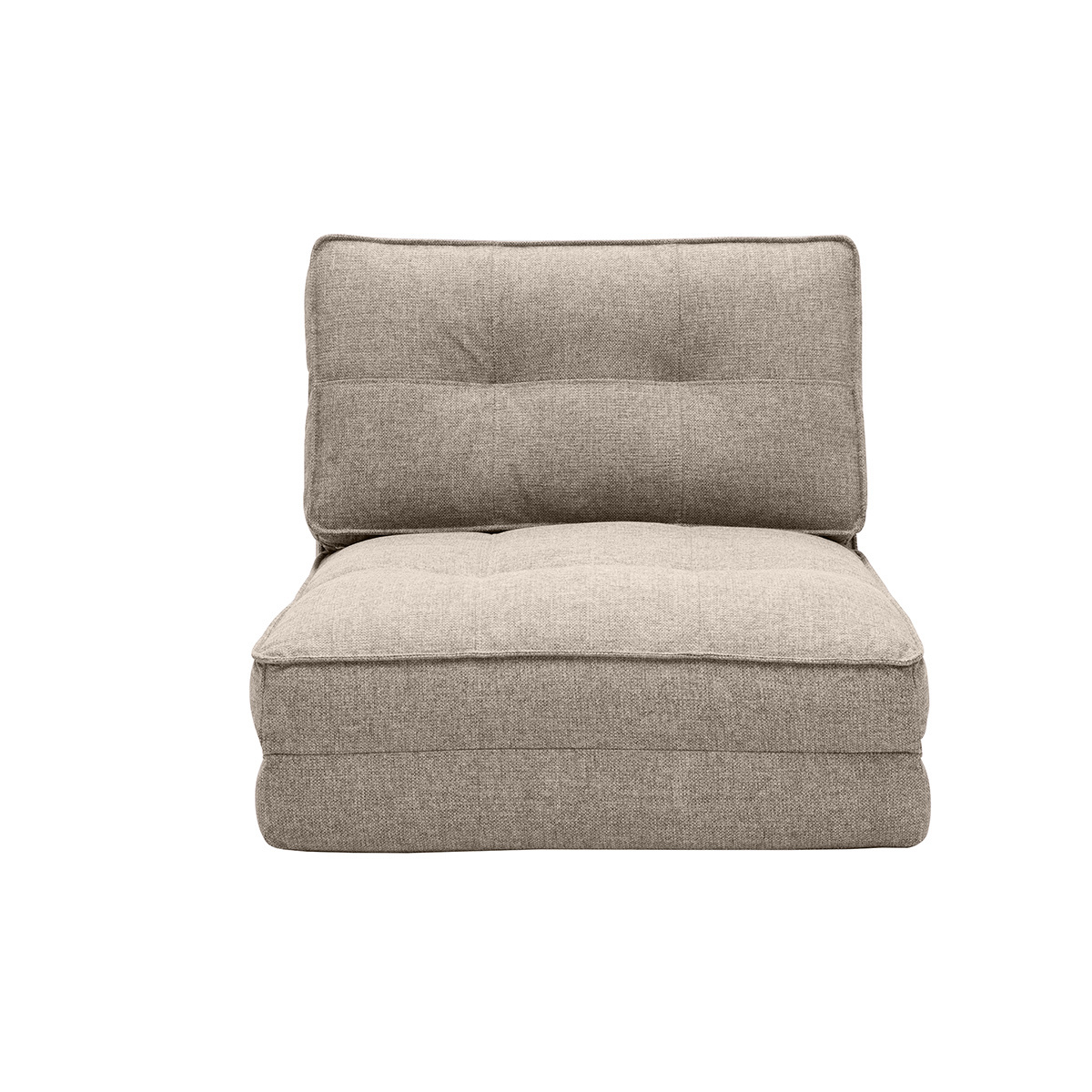 Sillón cama de 1 plaza de tela color topo SALLY