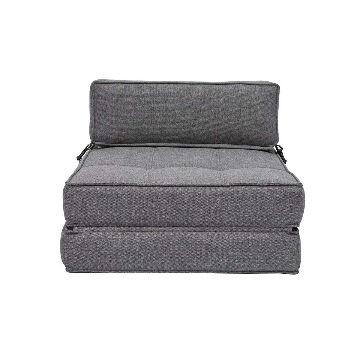 Sillón cama de 1 plaza de tela gris KATY