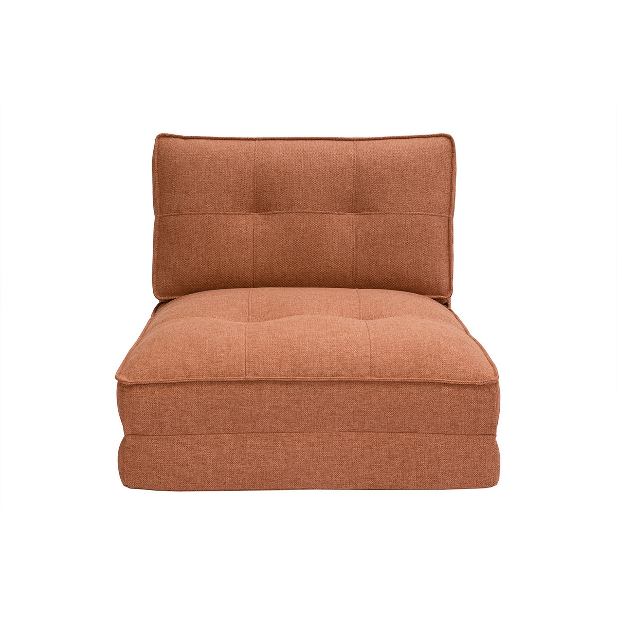Sillón cama de 1 plaza de tela terracota SALLY