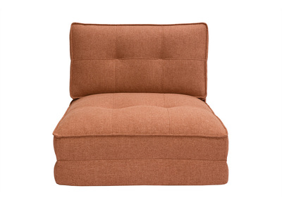 Sillón cama de 1 plaza de tela terracota SALLY