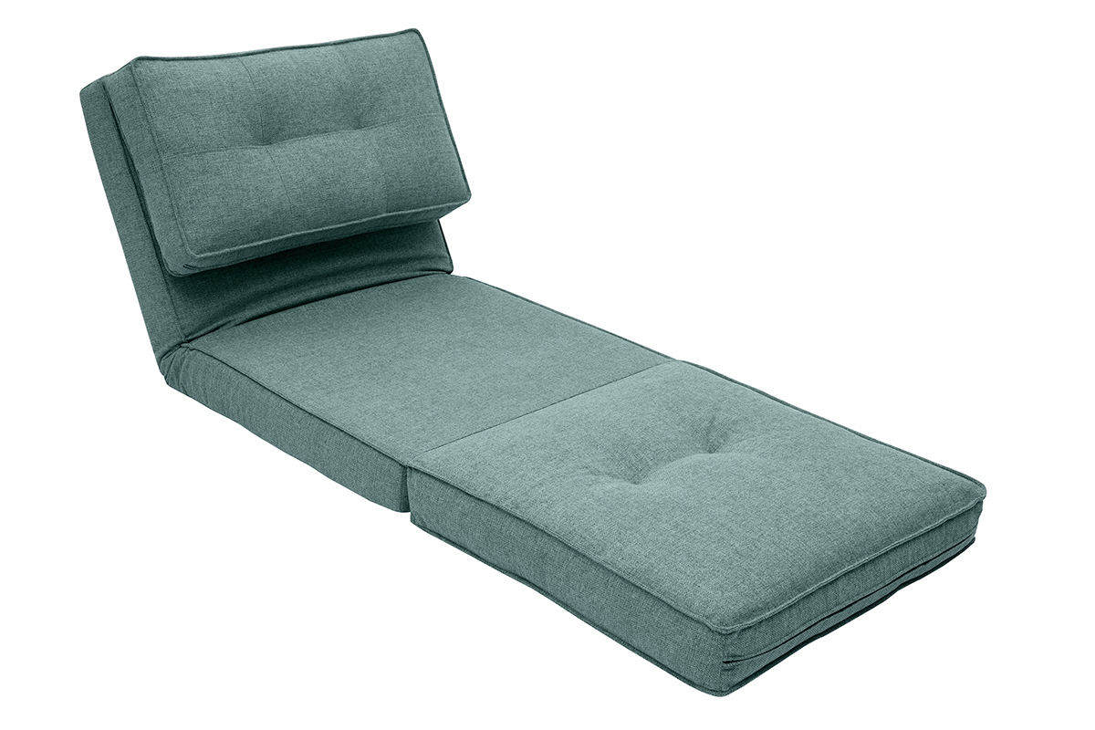 Silln cama de 1 plaza de tela verde celadn SALLY