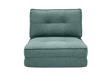 Sillón cama de 1 plaza de tela verde celadón SALLY