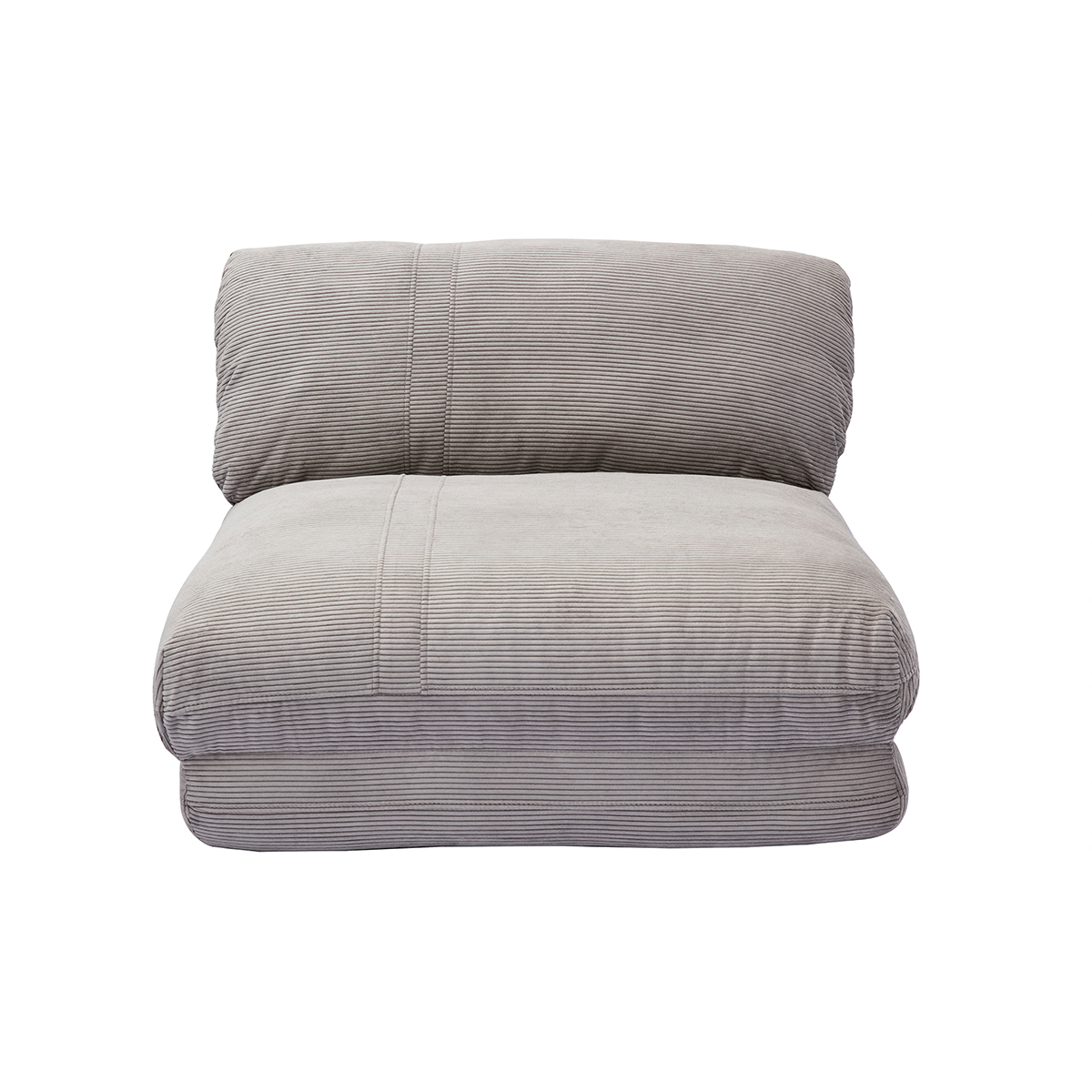 Sillón cama de 1 plaza pana gris claro SPENCER