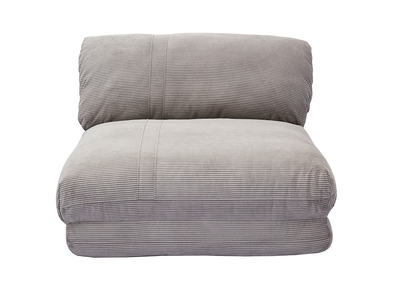 Sillón cama de 1 plaza pana gris claro SPENCER