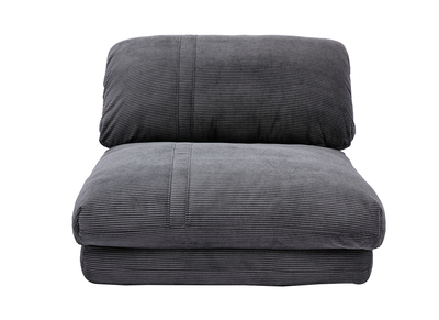 Sillón cama de 1 plaza pana gris oscuro SPENCER
