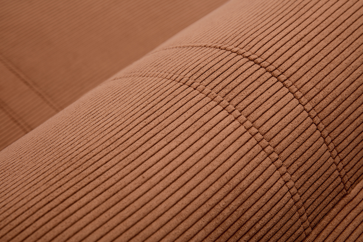 Silln cama de 2 plazas de pana terracota SPENCER