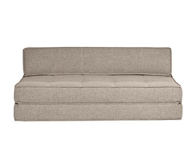 Sillón cama de 2 plazas de tela color topo KATY