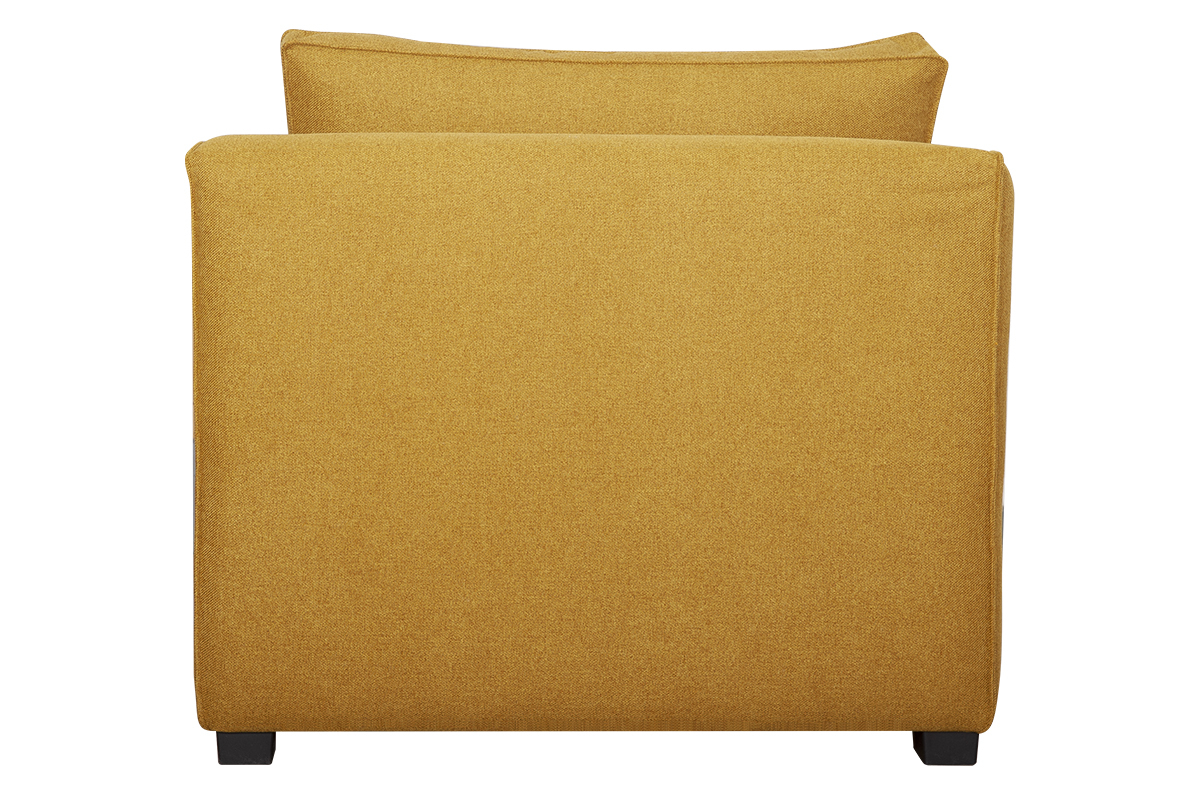 Silln cama de diseo en tejido amarillo comino PLURIEL