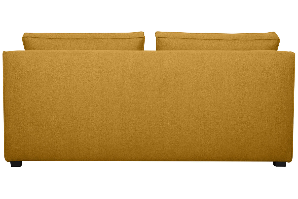 Silln cama doble de diseo en tejido amarillo comino PLURIEL
