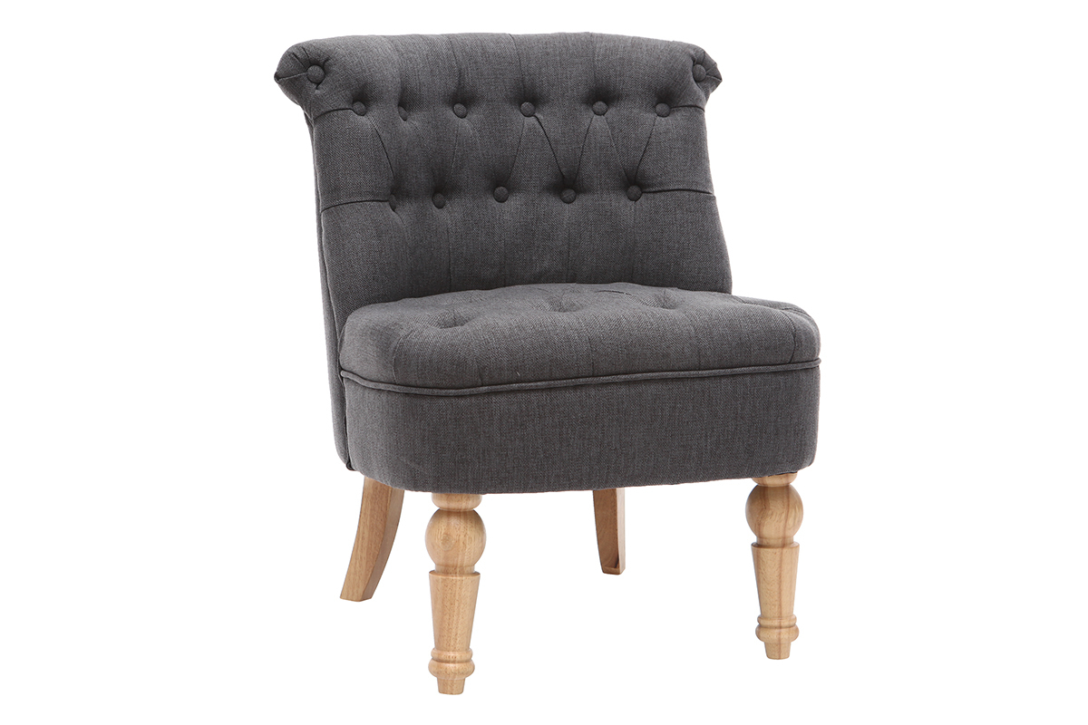 Sill�n cl�sico tejido gris oscuro ODEON