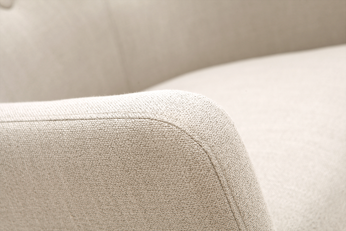 Sill�n cl�sico tejido natural cl�sico patas madera clara LAZARRE