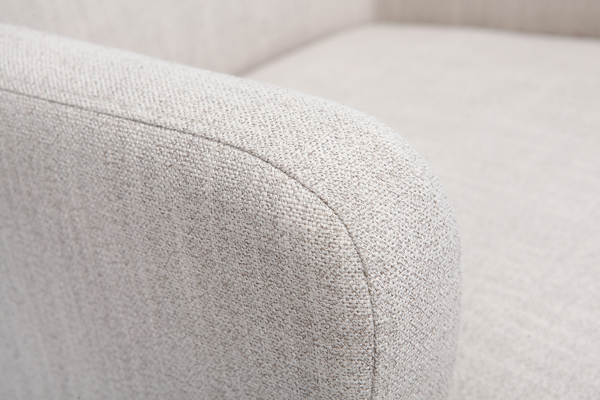 Sill�n cl�sico tejido natural patas madera clara RODIN