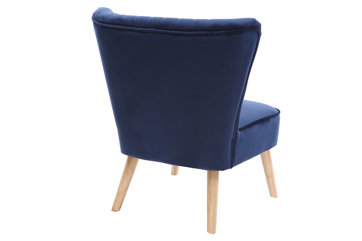 Silln clsico terciopelo azul oscuro ZOLA