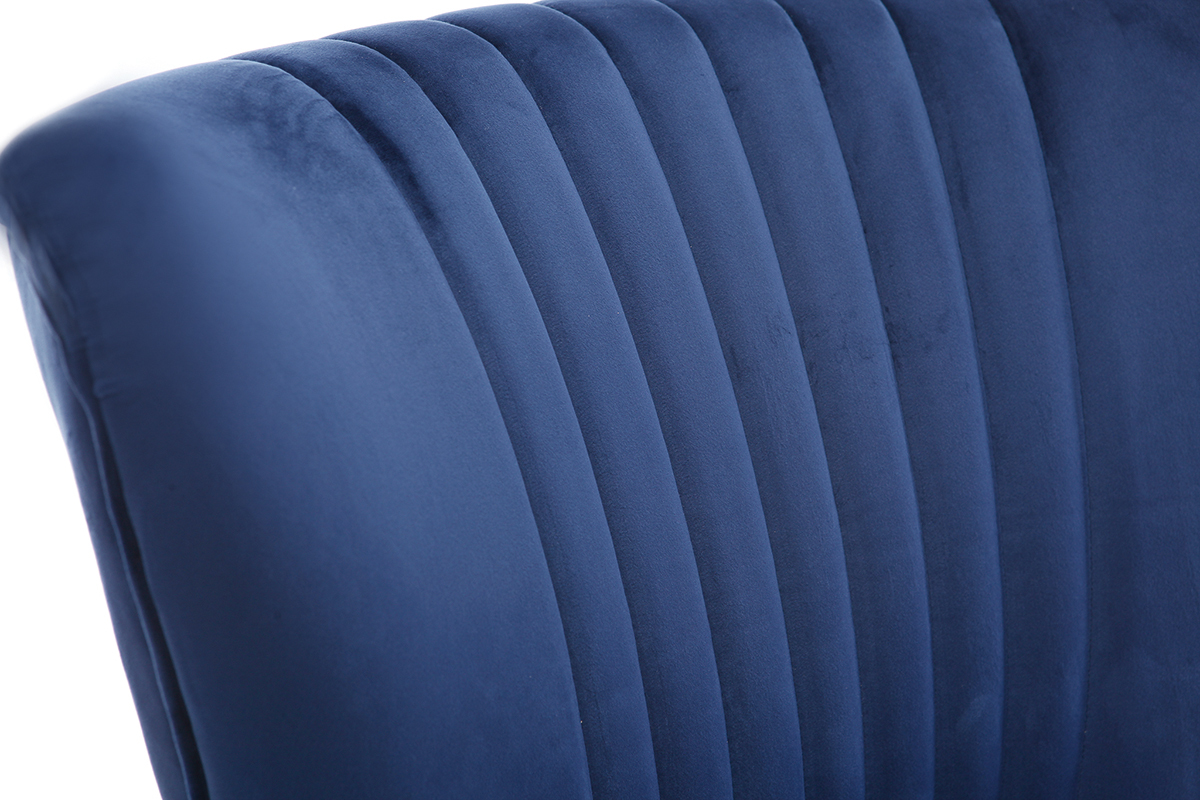 Silln clsico terciopelo azul oscuro ZOLA