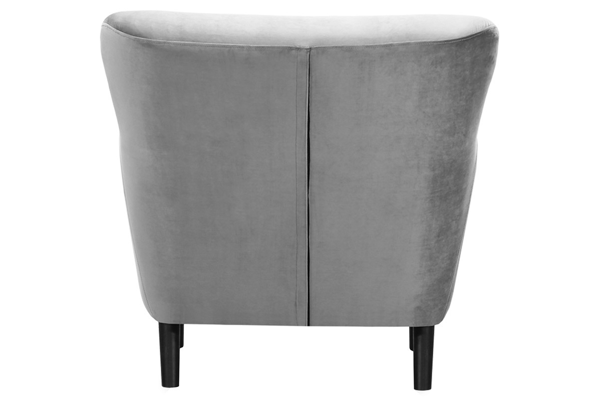 Silln clsico terciopelo gris MAYFAIR