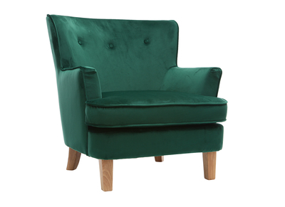 Sill&oacute;n cl&aacute;sico terciopelo verde CEZANNE