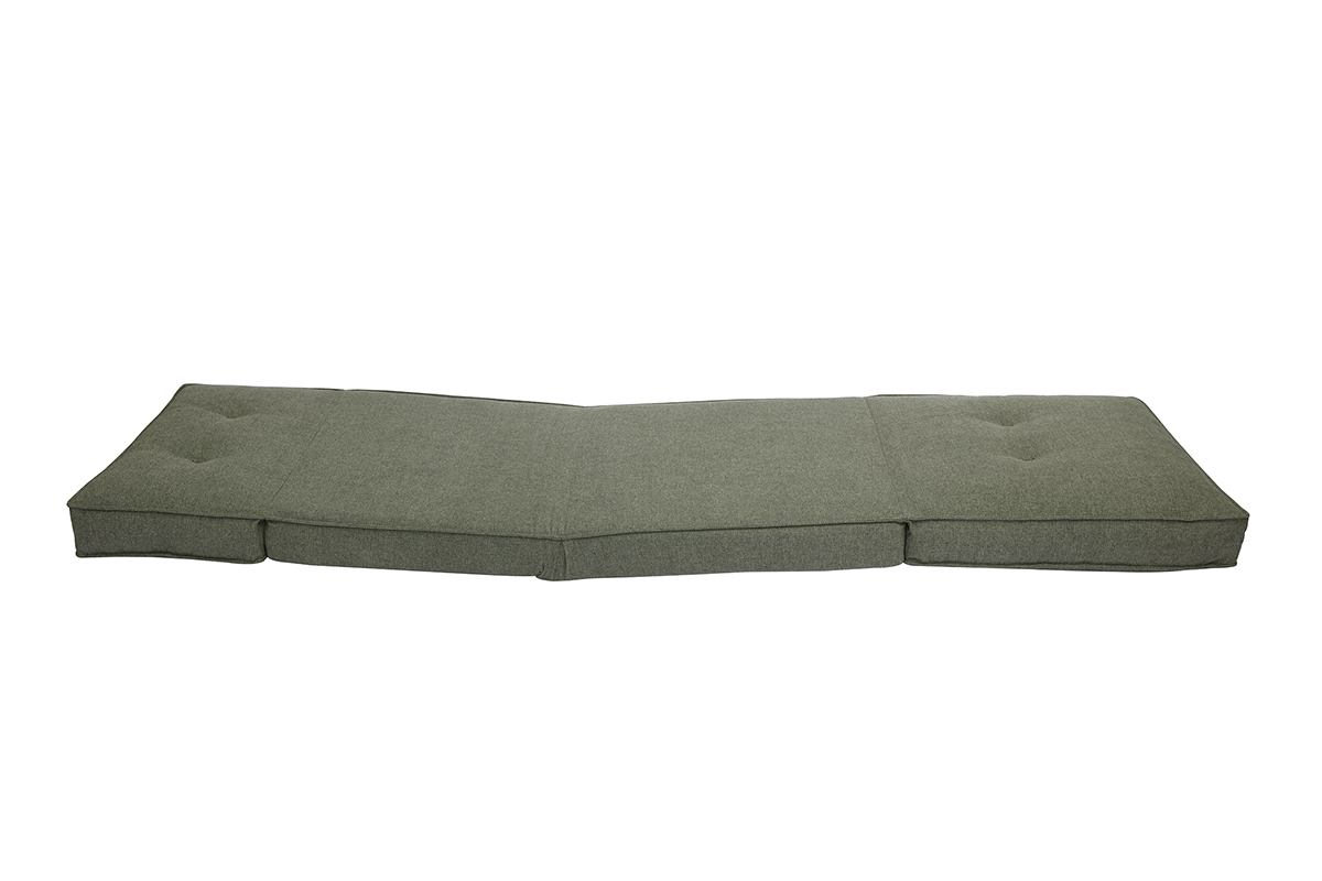 Silln convertible 1 plaza en tela verde caqui SALLY