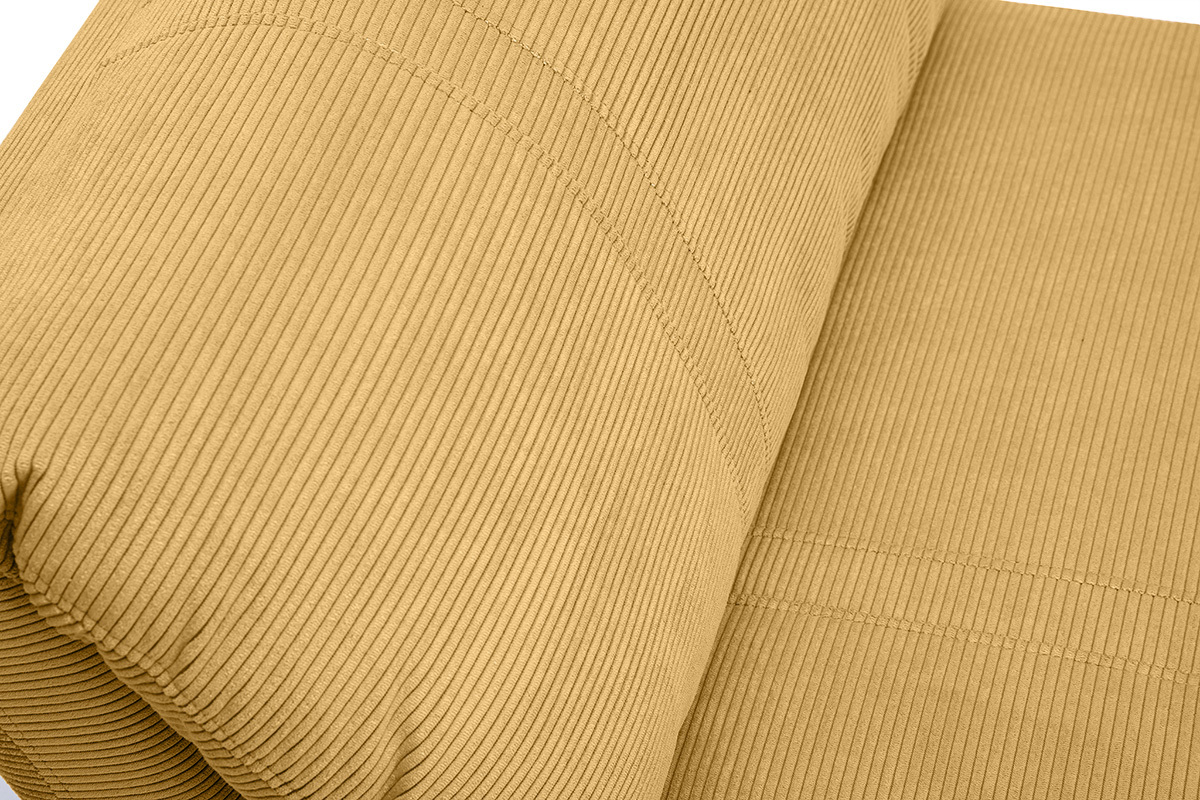 Silln convertible 1 plaza en terciopelo acanalado amarillo curry SPENCER