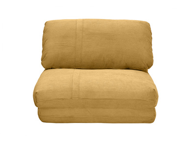 Sillón convertible 1 plaza en terciopelo acanalado amarillo curry SPENCER