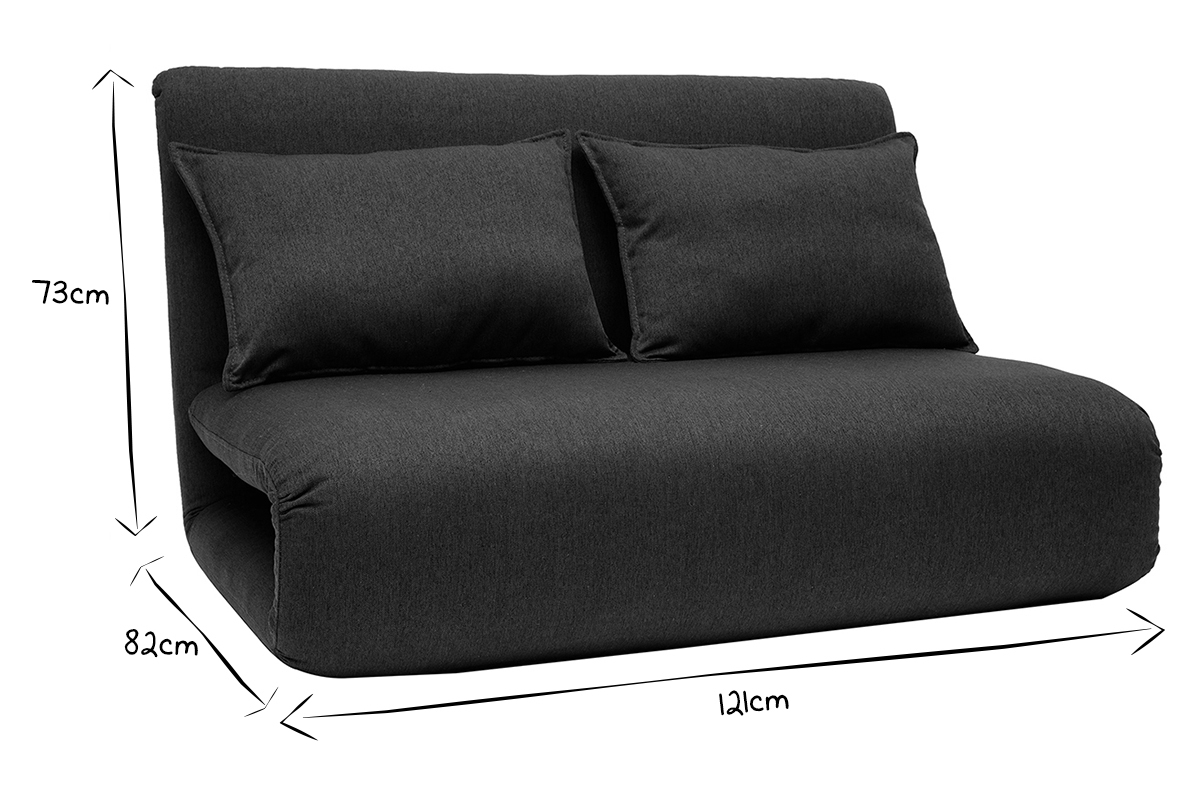 Silln convertible 2 plazas diseo gris antracita SLEEPER