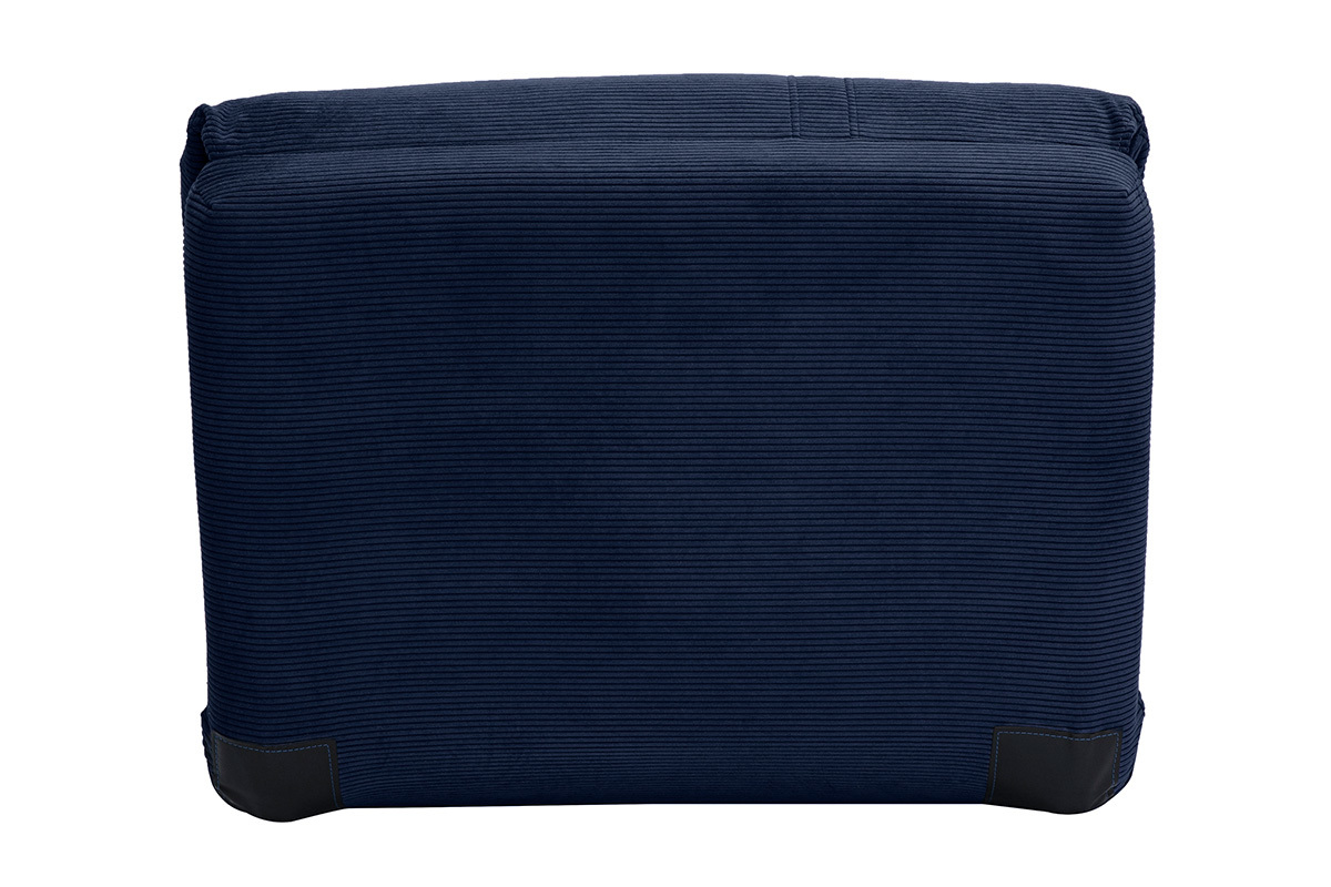 Silln convertible de 1 plaza en tela de terciopelo acanalado azul oscuro SPENCER