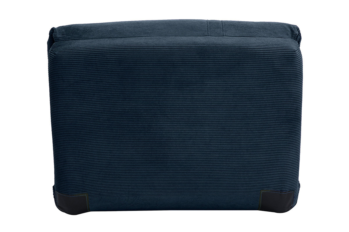 Silln convertible de 1 plaza en tela de terciopelo acanalado azul oscuro SPENCER