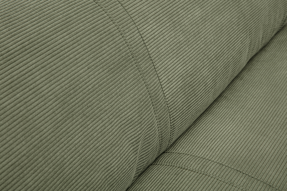 Silln convertible de 2 plazas en terciopelo acanalado verde caqui SPENCER