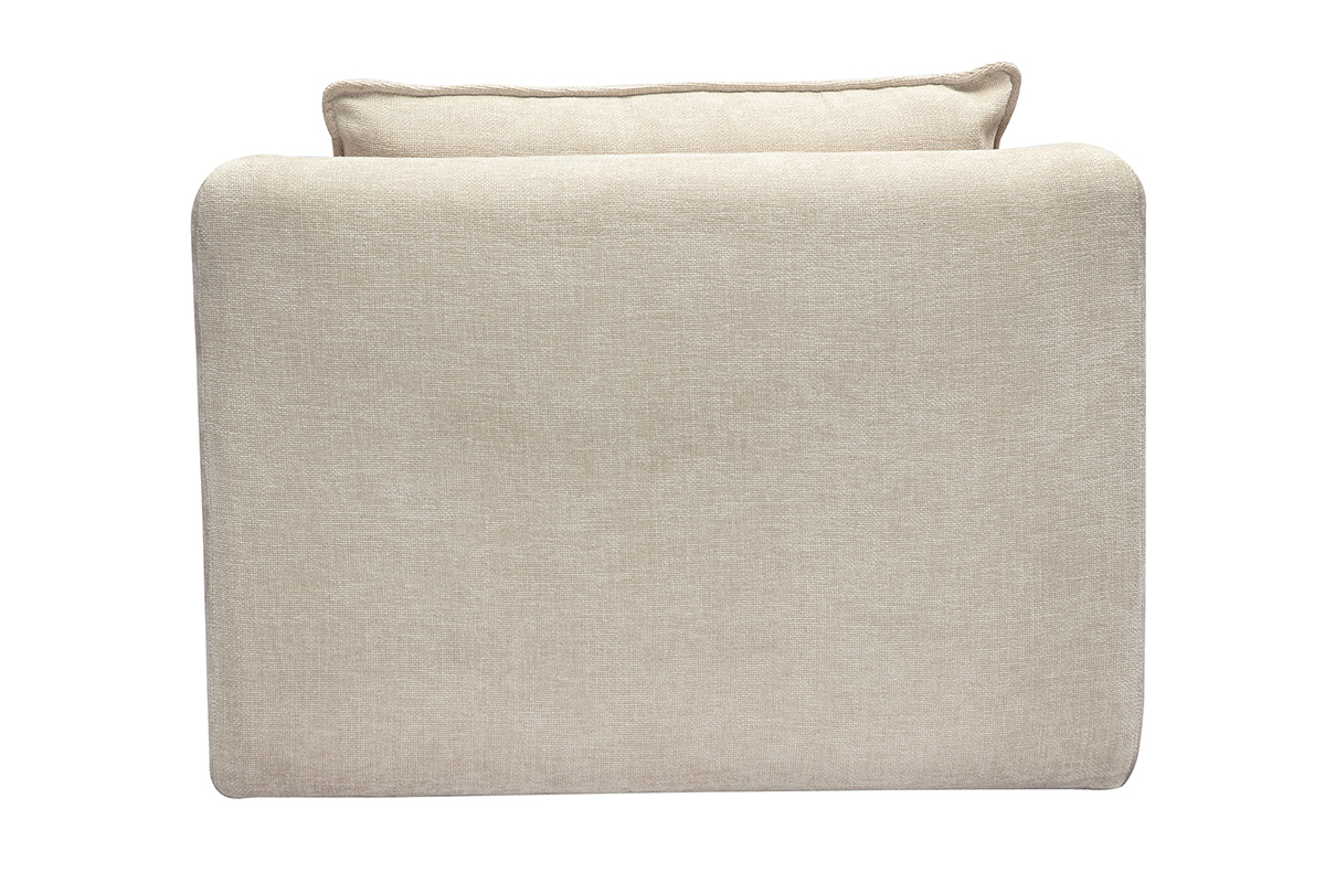 Silln convertible beige MAHAUT, vista trasera.