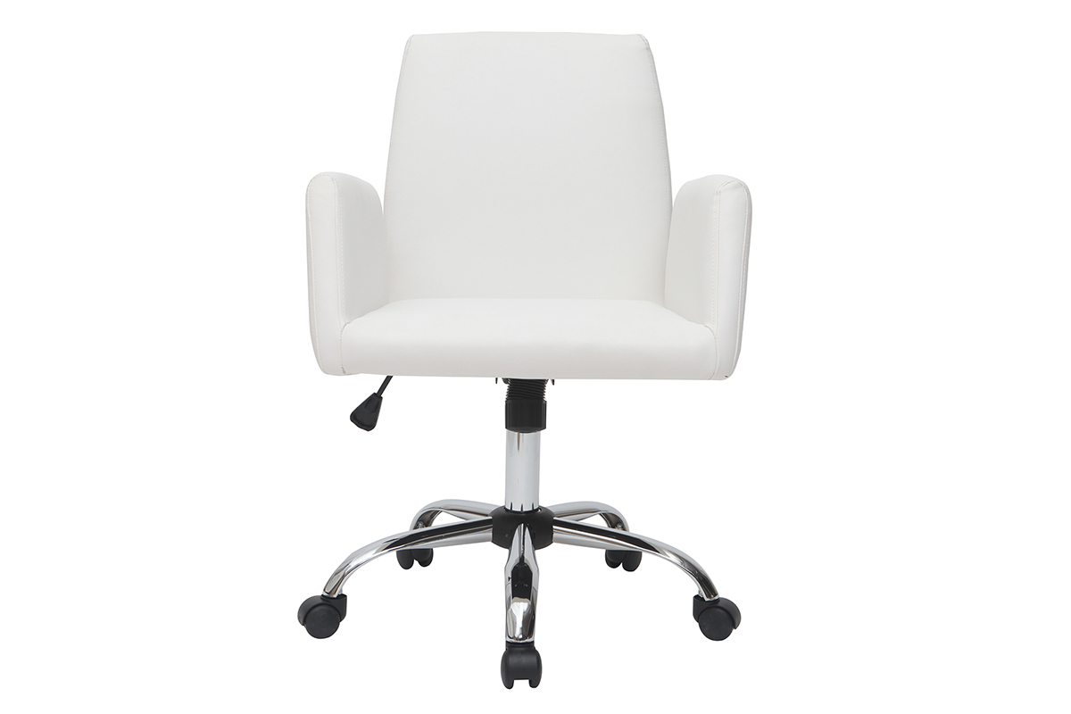 Silln de despacho diseo PU blanco ARIEL