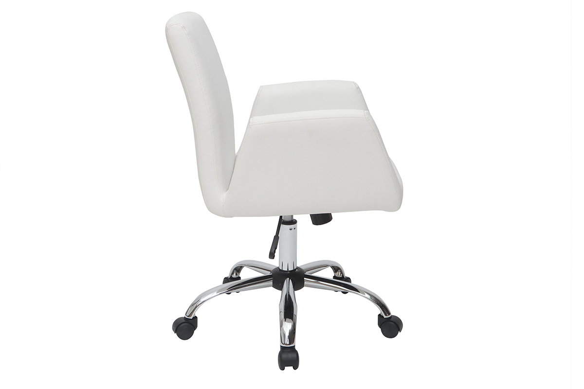 Silln de despacho diseo PU blanco ARIEL