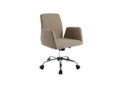 Sillón de despacho diseño tela beige ARIEL - Sillón de despacho diseño tela beige ARIEL