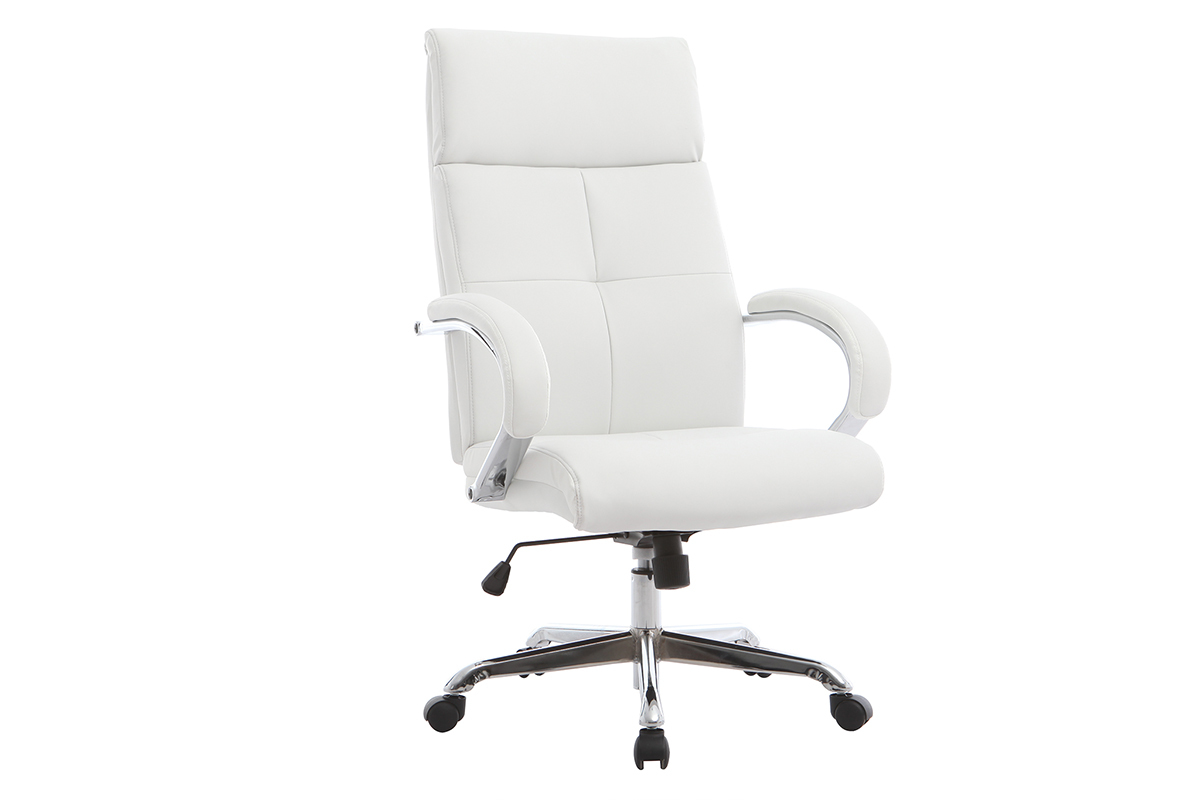 Silln de despacho pivotante moderno blanco TOWER