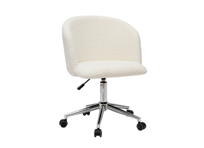 Sillón de escritorio de tejido efecto borreguillo VANITY