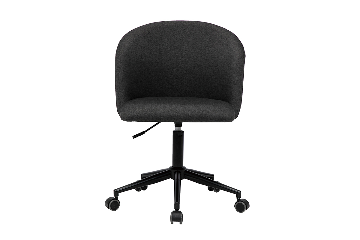 Silln de escritorio de tela gris oscuro VANITY