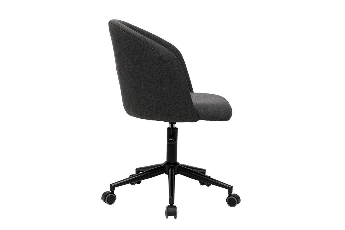 Silln de escritorio de tela gris oscuro VANITY