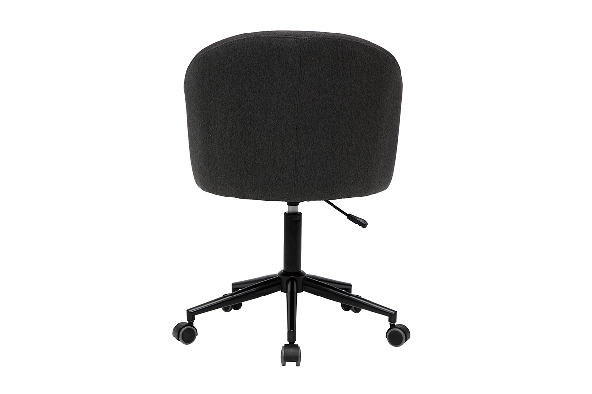 Silln de escritorio de tela gris oscuro VANITY