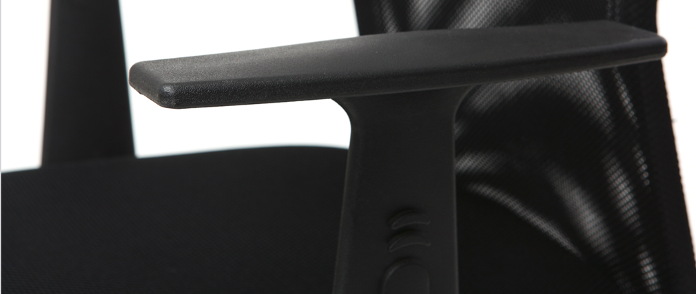 Sillón de escritorio diseño malla negra PLUZ - Miliboo