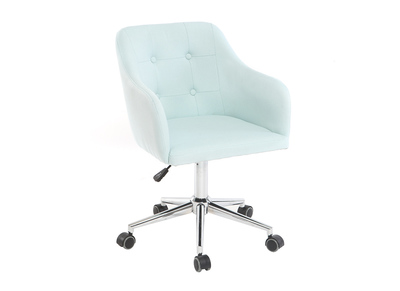Sillón de escritorio diseño tejido verde menta BALTIK - Sillón de escritorio diseño tejido verde menta BALTIK