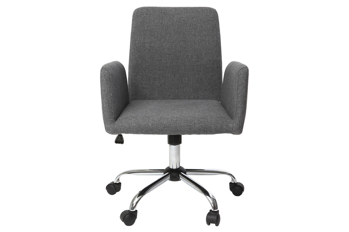 Silln de escritorio  diseo tela gris ARIEL